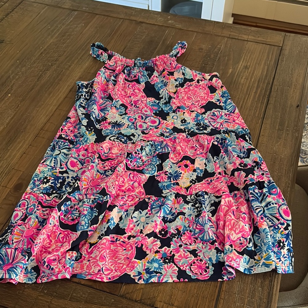 Lilly Pulitzer Pink and Blue Halter Sundress